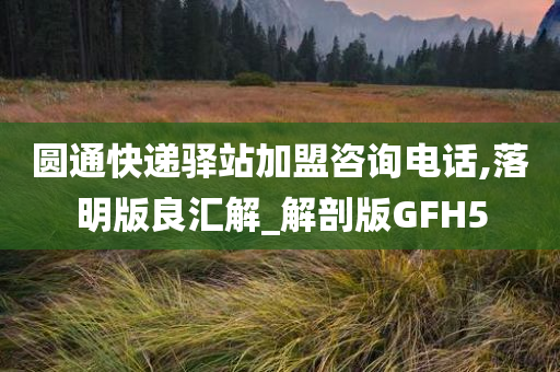 圆通快递驿站加盟咨询电话,落明版良汇解_解剖版GFH5