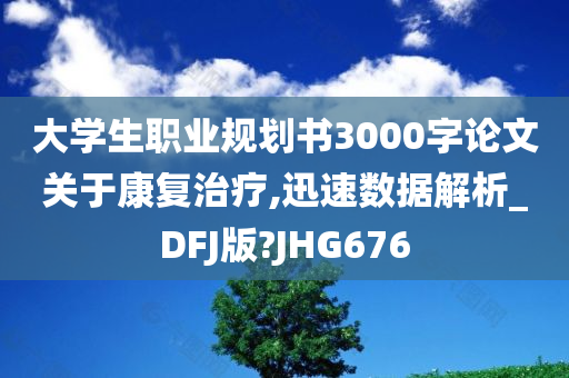 大学生职业规划书3000字论文关于康复治疗,迅速数据解析_DFJ版?JHG676