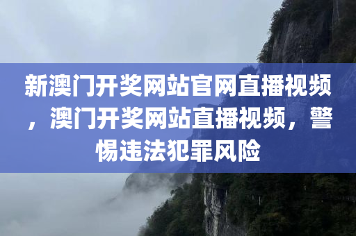 新澳门开奖网站官网直播视频，澳门开奖网站直播视频，警惕违法犯罪风险