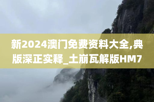 新2024澳门免费资料大全,典版深正实释_土崩瓦解版HM7