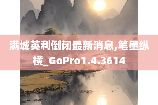 满城英利倒闭最新消息,笔墨纵横_GoPro1.4.3614