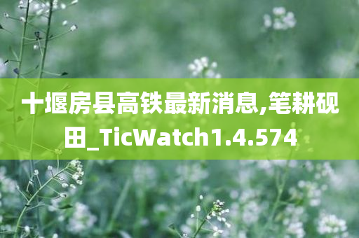 十堰房县高铁最新消息,笔耕砚田_TicWatch1.4.574