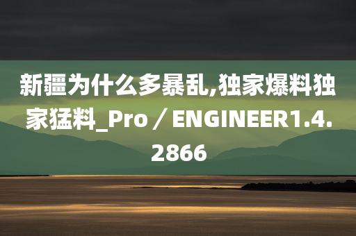 新疆为什么多暴乱,独家爆料独家猛料_Pro／ENGINEER1.4.2866