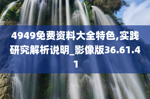 4949免费资料大全特色,实践研究解析说明_影像版36.61.41