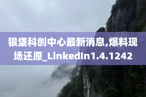 狼垡科创中心最新消息,爆料现场还原_LinkedIn1.4.1242