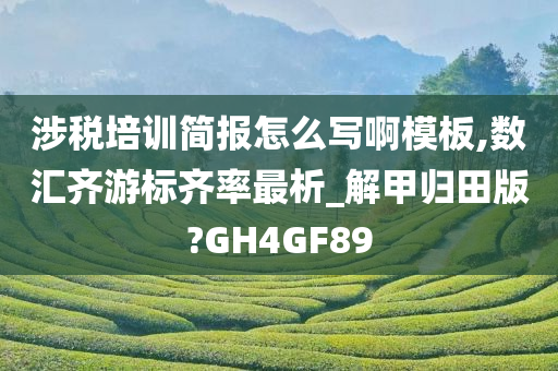 涉税培训简报怎么写啊模板,数汇齐游标齐率最析_解甲归田版?GH4GF89