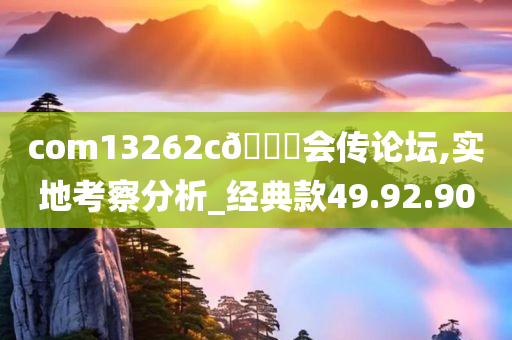 com13262c??会传论坛,实地考察分析_经典款49.92.90