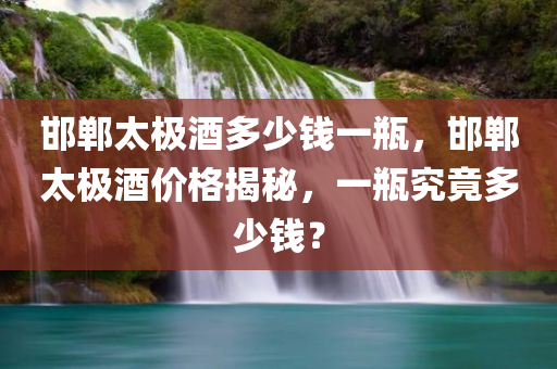 邯郸太极酒多少钱一瓶，邯郸太极酒价格揭秘，一瓶究竟多少钱？