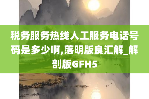 税务服务热线人工服务电话号码是多少啊,落明版良汇解_解剖版GFH5