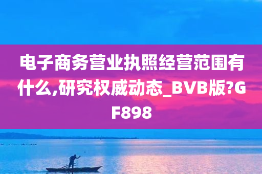 电子商务营业执照经营范围有什么