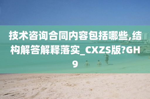 技术咨询合同内容包括哪些,结构解答解释落实_CXZS版?GH9