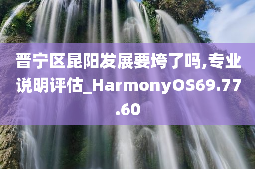 晋宁区昆阳发展要垮了吗,专业说明评估_HarmonyOS69.77.60