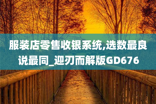 服装店零售收银系统,选数最良说最同_迎刃而解版GD676