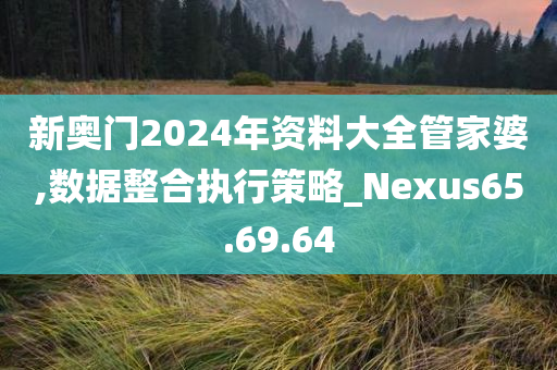 新奥门2024年资料大全管家婆,数据整合执行策略_Nexus65.69.64