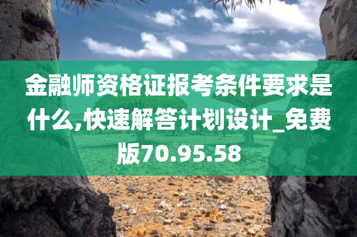 金融师资格证报考条件要求是什么,快速解答计划设计_免费版70.95.58