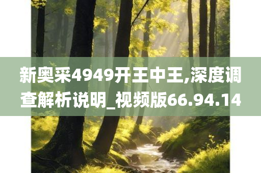 新奥采4949开王中王,深度调查解析说明_视频版66.94.14