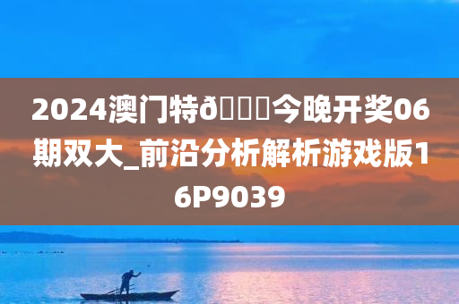 2024澳门特??今晚开奖06期双大_前沿分析解析游戏版16P9039