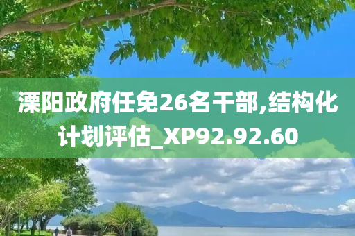 溧阳政府任免26名干部,结构化计划评估_XP92.92.60