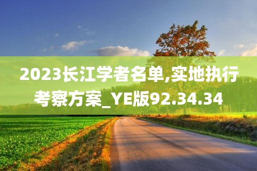 2023长江学者名单,实地执行考察方案_YE版92.34.34