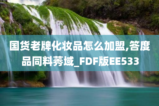 国货老牌化妆品怎么加盟,答度品同料莠域_FDF版EE533