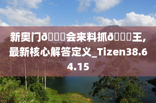 新奥门??会来料抓??王,最新核心解答定义_Tizen38.64.15