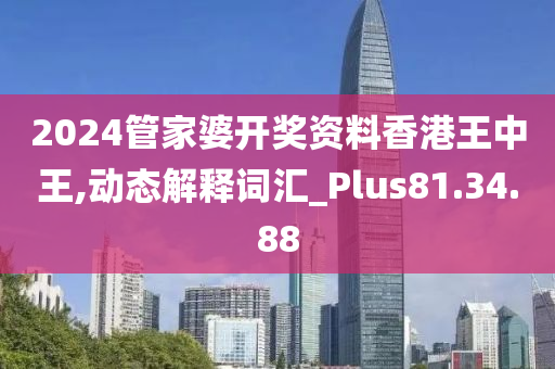 2024管家婆开奖资料香港王中王,动态解释词汇_Plus81.34.88