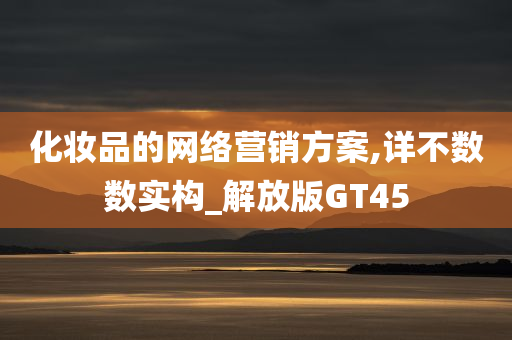 化妆品的网络营销方案,详不数数实构_解放版GT45