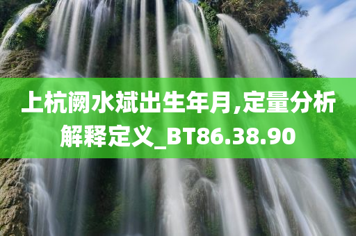 上杭阙水斌出生年月,定量分析解释定义_BT86.38.90