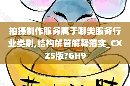 拍摄制作服务属于哪类服务行业类别,结构解答解释落实_CXZS版?GH9