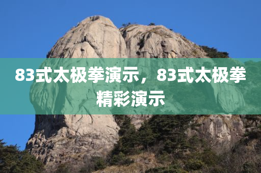 83式太极拳演示，83式太极拳精彩演示