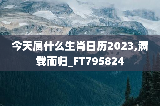 今天属什么生肖日历2023,满载而归_FT795824