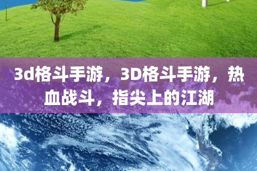 3d格斗手游，3D格斗手游，热血战斗，指尖上的江湖