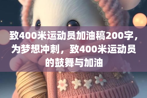 致400米运动员加油稿200字，为梦想冲刺，致400米运动员的鼓舞与加油