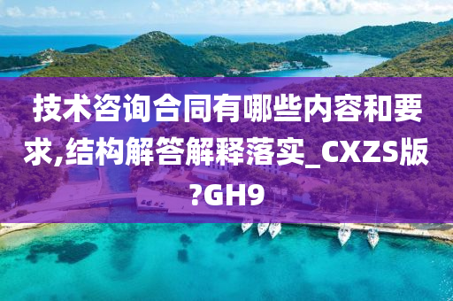 技术咨询合同有哪些内容和要求,结构解答解释落实_CXZS版?GH9