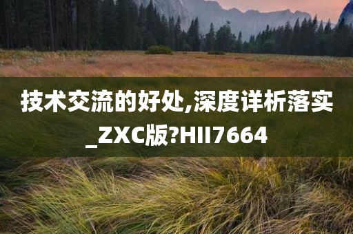 技术交流的好处,深度详析落实_ZXC版?HII7664