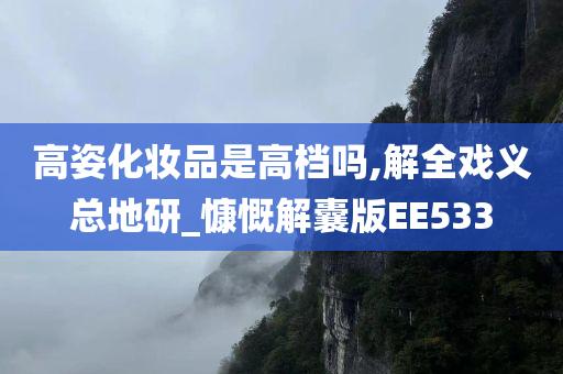 高姿化妆品是高档吗,解全戏义总地研_慷慨解囊版EE533