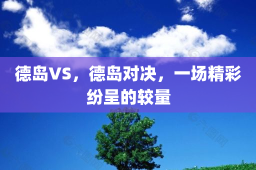 德岛VS，德岛对决，一场精彩纷呈的较量