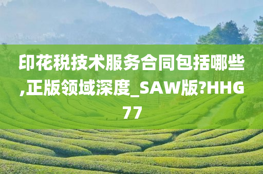 印花税技术服务合同包括哪些,正版领域深度_SAW版?HHG77