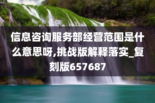 信息咨询服务部经营范围是什么意思呀,挑战版解释落实_复刻版657687