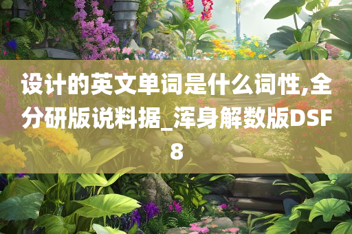 设计的英文单词是什么词性,全分研版说料据_浑身解数版DSF8