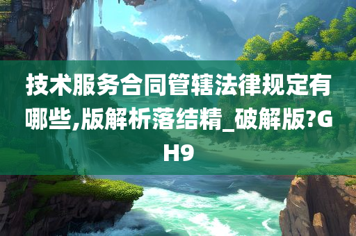 技术服务合同管辖法律规定有哪些,版解析落结精_破解版?GH9