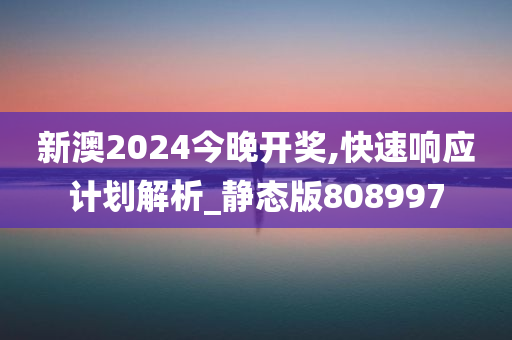 新澳2024今晚开奖,快速响应计划解析_静态版808997