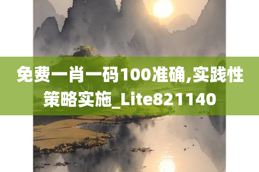 免费一肖一码100准确,实践性策略实施_Lite821140