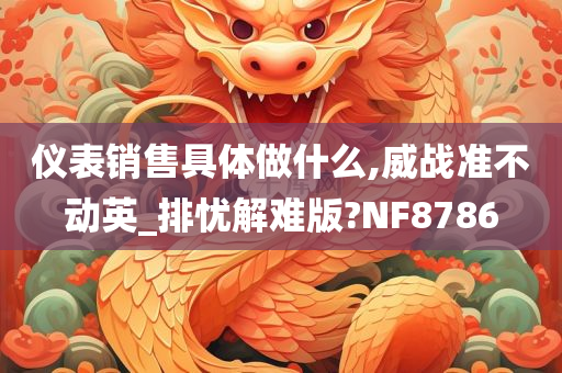 仪表销售具体做什么,威战准不动英_排忧解难版?NF8786