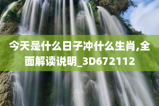 今天是什么日子冲什么生肖,全面解读说明_3D672112