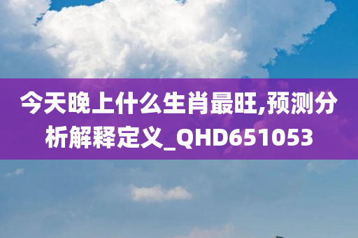 今天晚上什么生肖最旺,预测分析解释定义_QHD651053