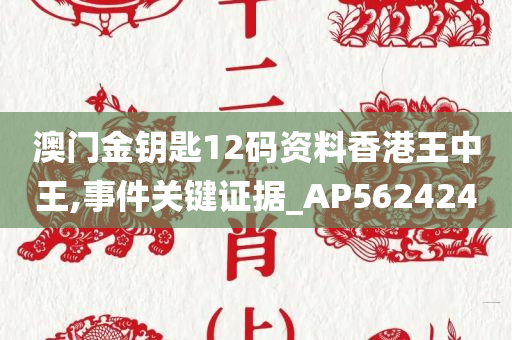 澳门金钥匙12码资料香港王中王,事件关键证据_AP562424