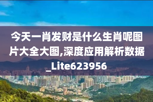 今天一肖发财是什么生肖呢图片大全大图,深度应用解析数据_Lite623956