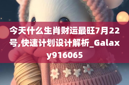 今天什么生肖财运最旺7月22号,快速计划设计解析_Galaxy916065