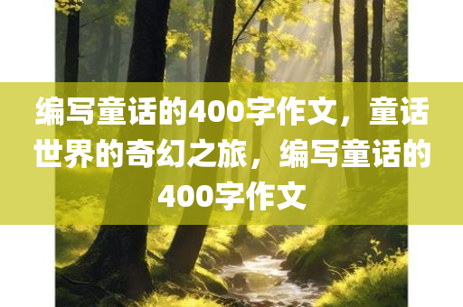 编写童话的400字作文